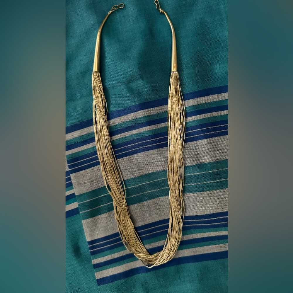 Vintage Native American Liquid Silver Multi Strands Sterling Silver Necklace
